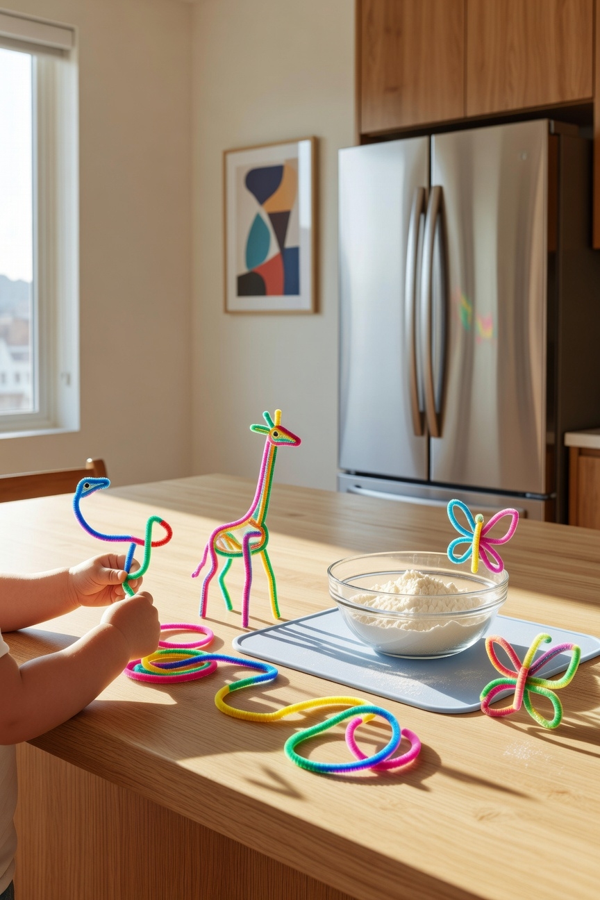 mess free toddler animal crafting