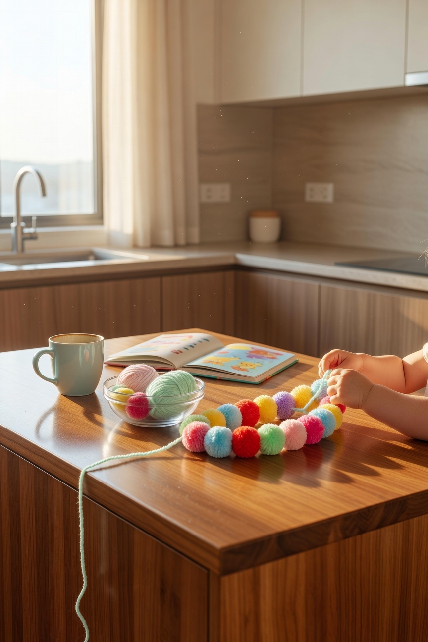 mess free toddler craft necklaces