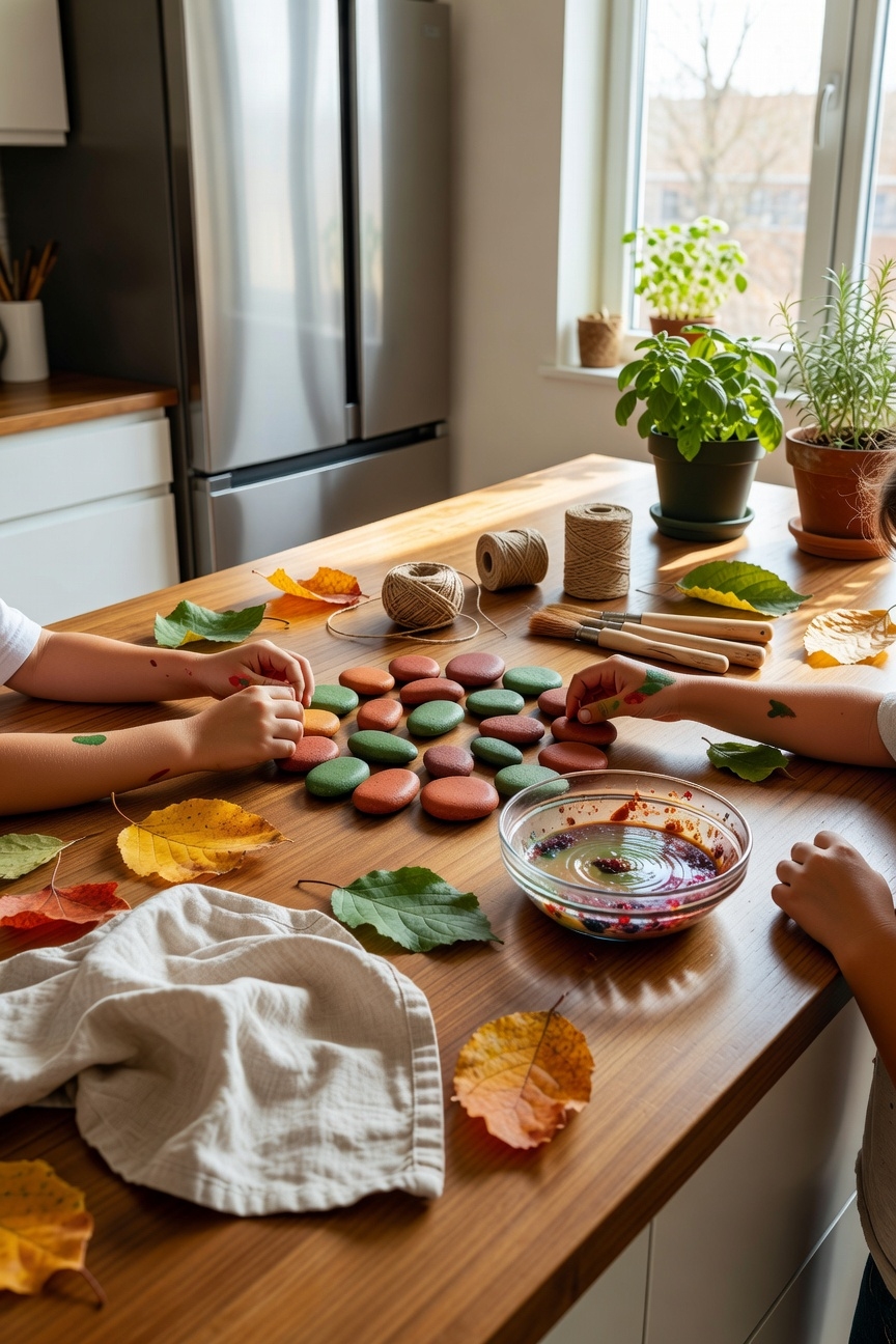 personalized painted stone coaster