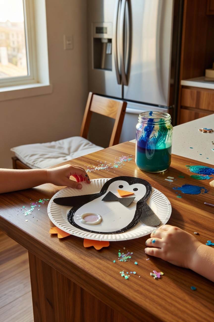 playful penguin paper craft