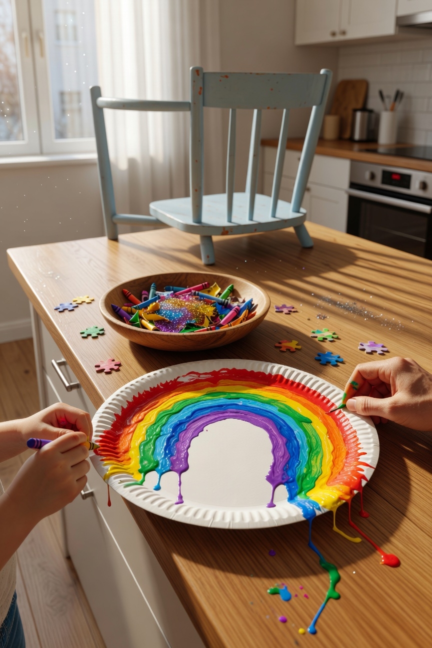 rainbow arch paper craft