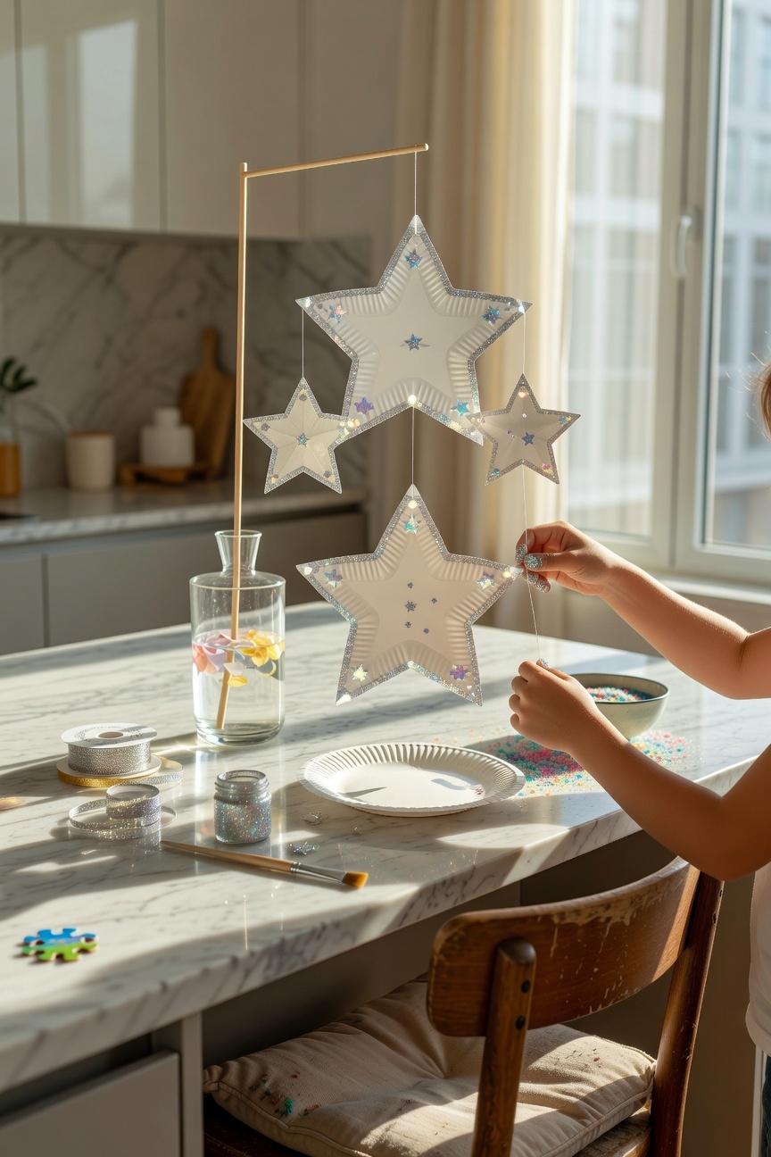 shimmering starburst mobile craft