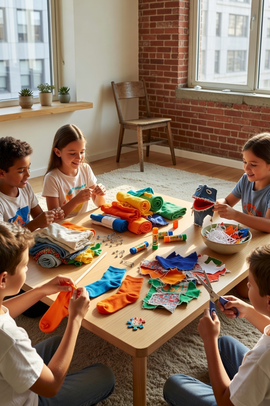 sock puppet theater project