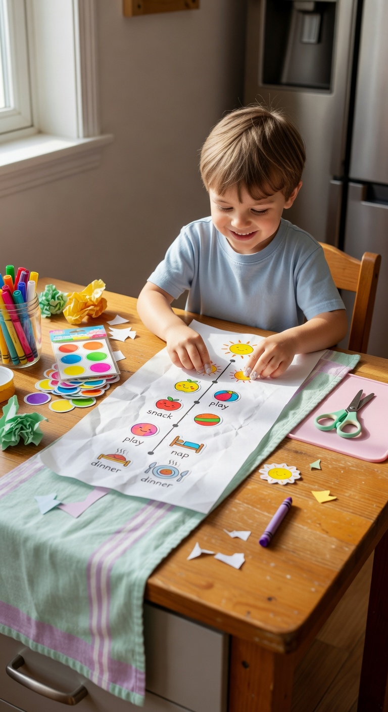 create colorful activity timeline