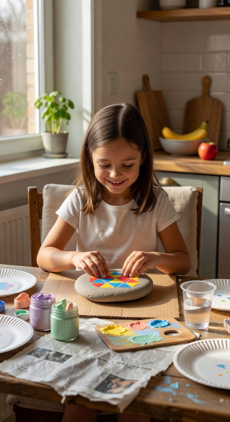 create vibrant geometric stone designs