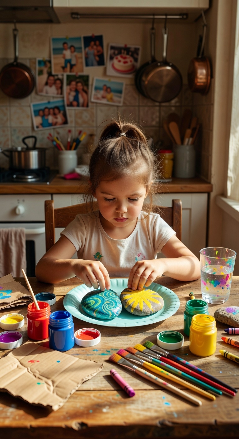 painted stones for memory game