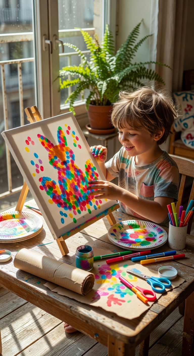 reusable colorful fingerprint art