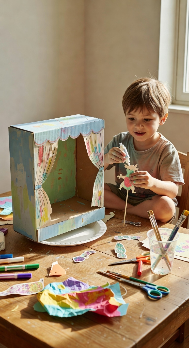 secure flat puppet stage