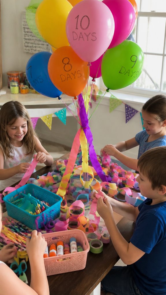 affordable countdown with balloons