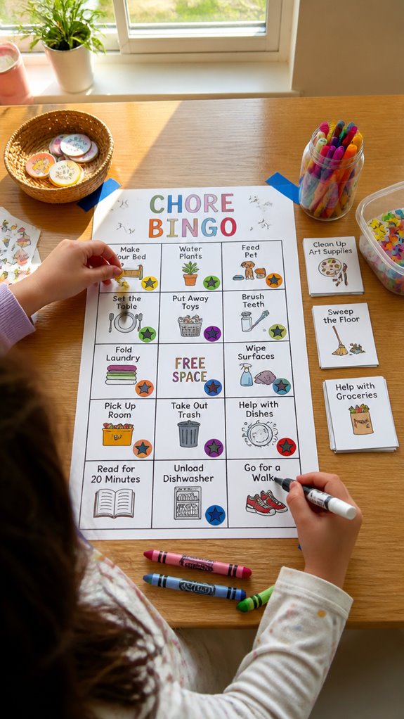chore bingo rewards fun