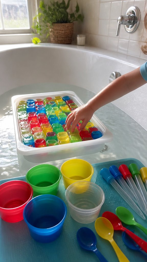 colorful melting sensory bath