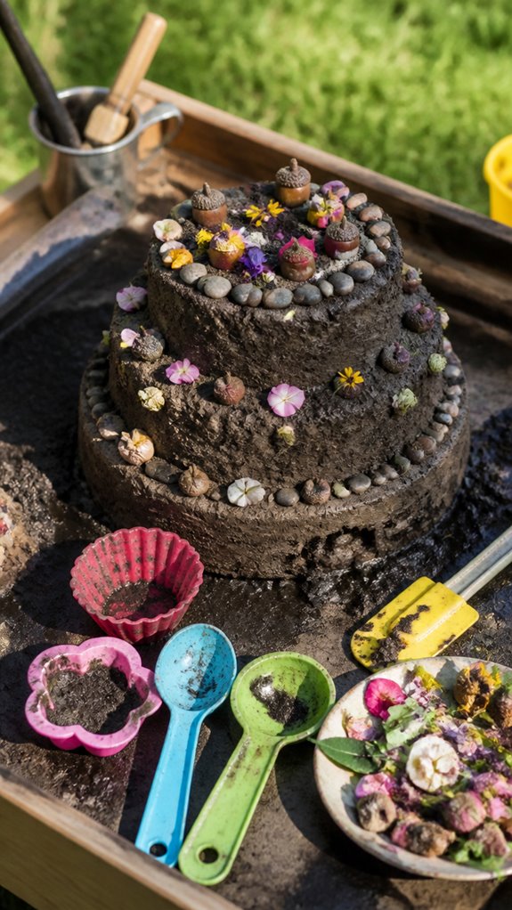colorful mud cake creation