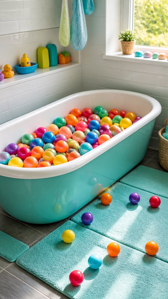 colorful plastic bath ball pit
