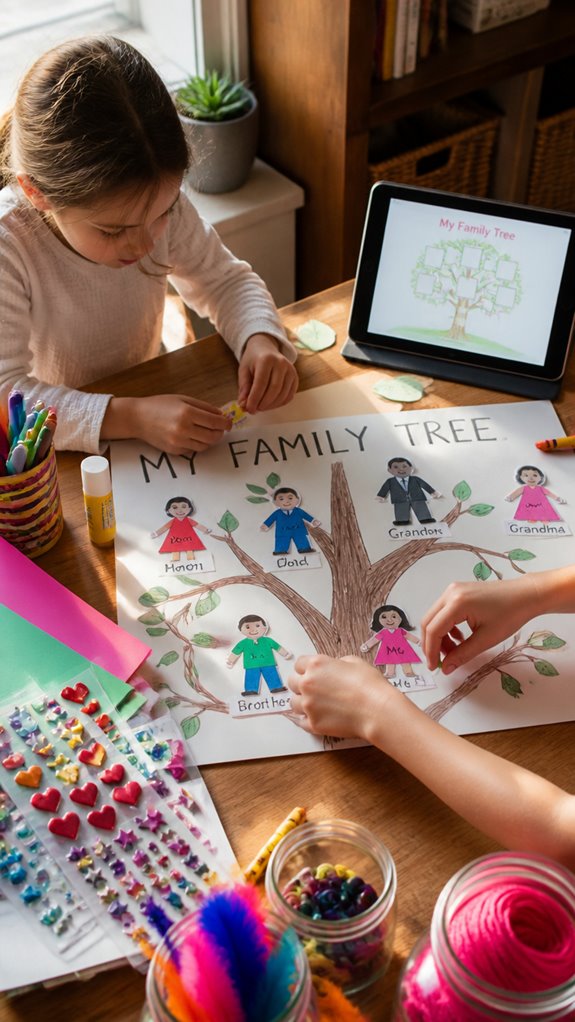 create colorful family connections