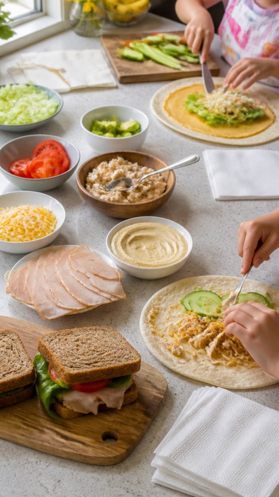 create colorful layered wraps