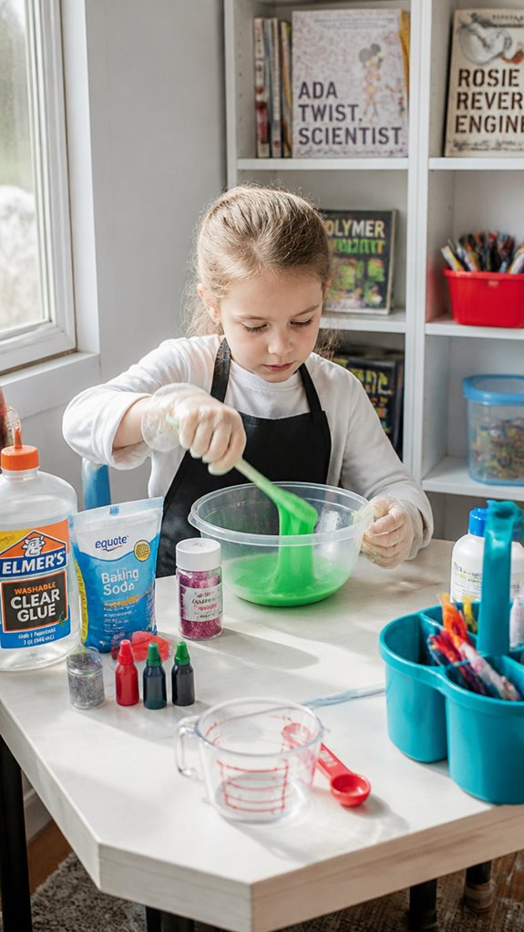 create colorful stretchy slime