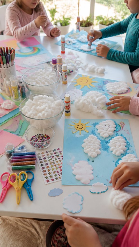 create fluffy sky clouds