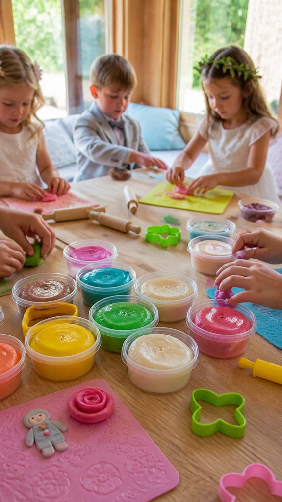 creative clay playtime setup