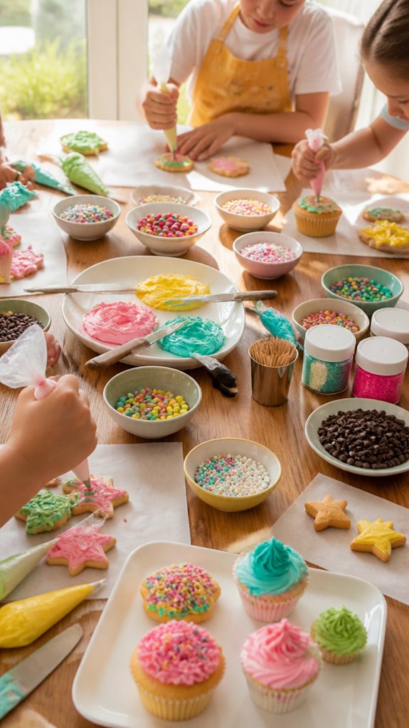 decorate cookies with toppings