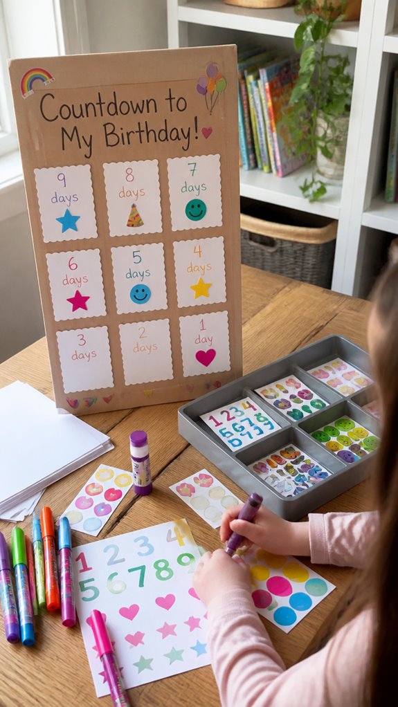 diy sticker countdown fun