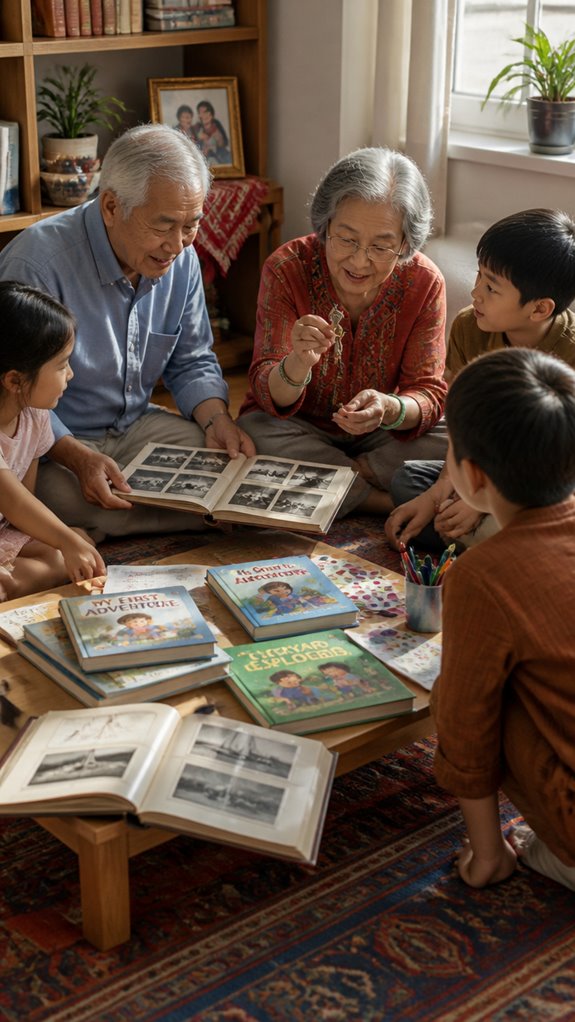 elders sharing childhood memories