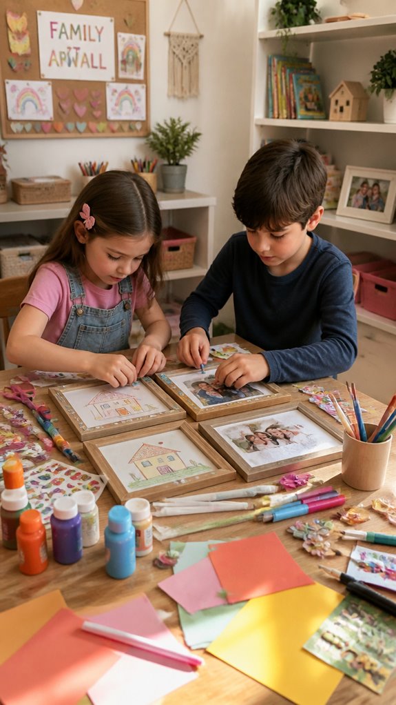 family creative art display