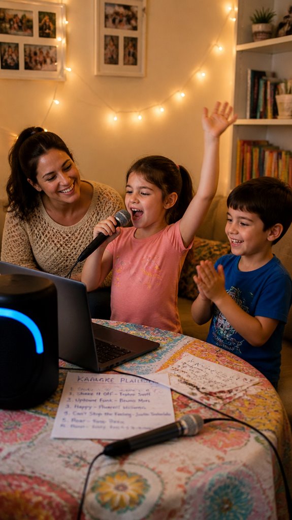 family karaoke night fun