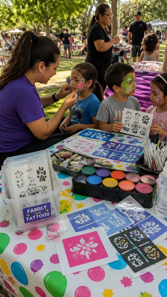 family themed face painting fun