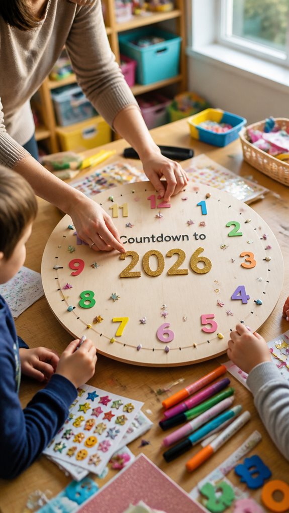 festive colorful adjustable countdown