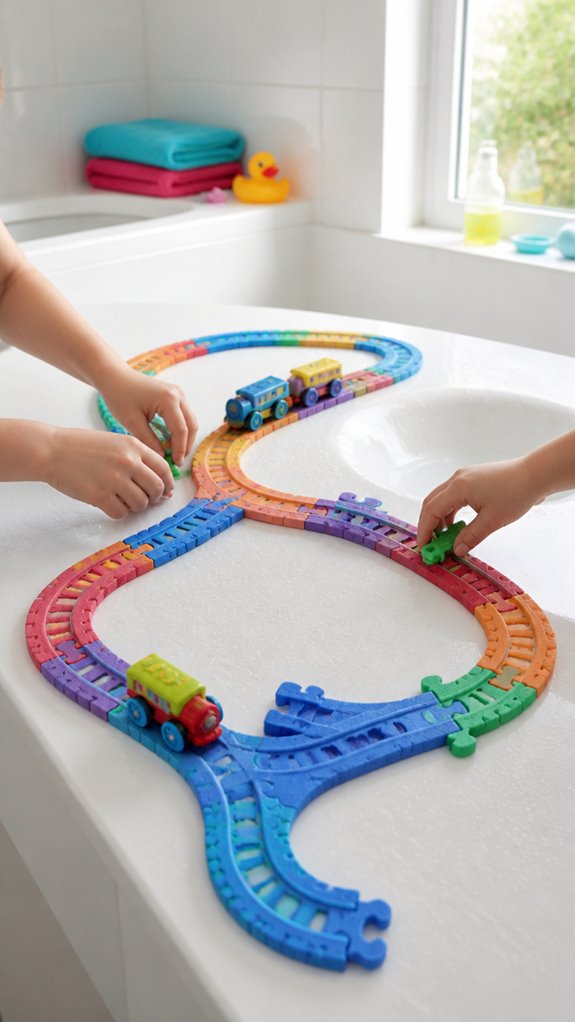 foam train track play