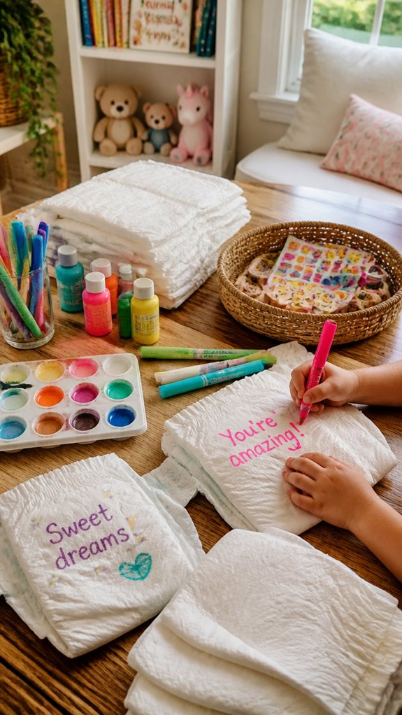 fun diaper message keepsake