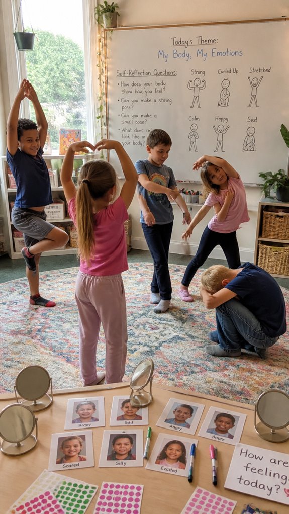 group poses foster reflection
