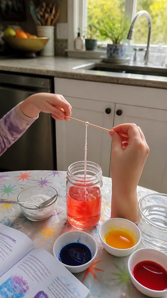 grow salt crystals experiment