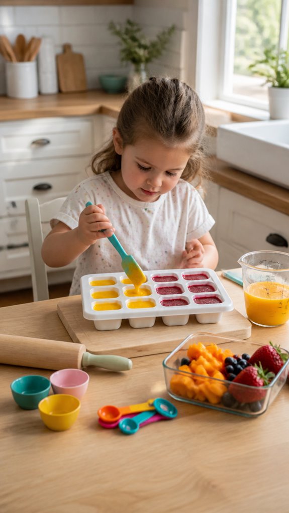 homemade colorful healthy popsicles