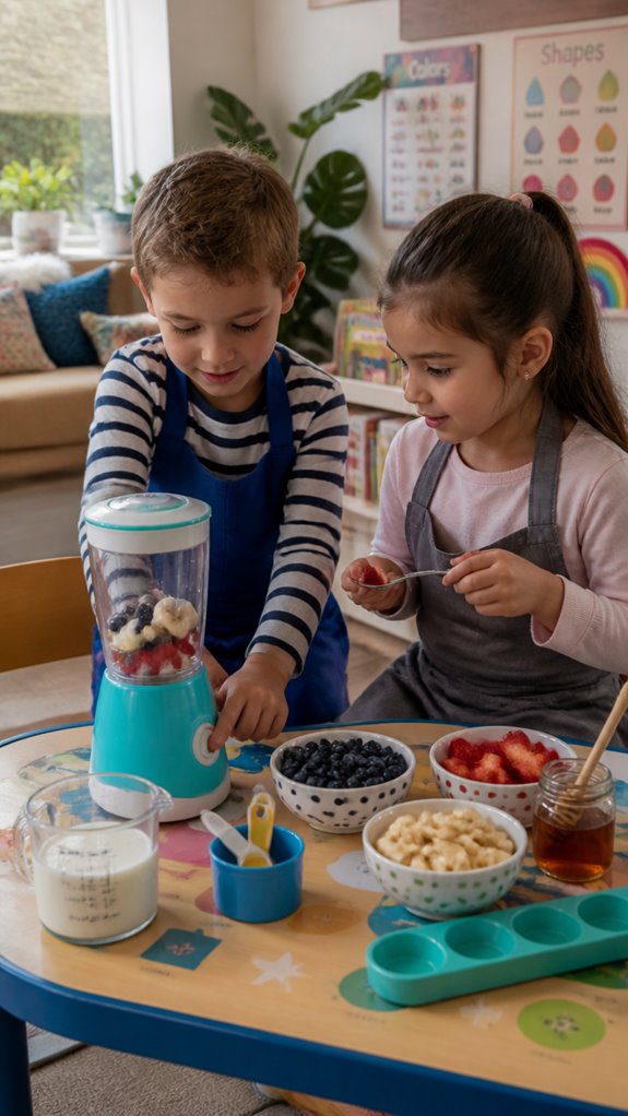 kid friendly smoothie making