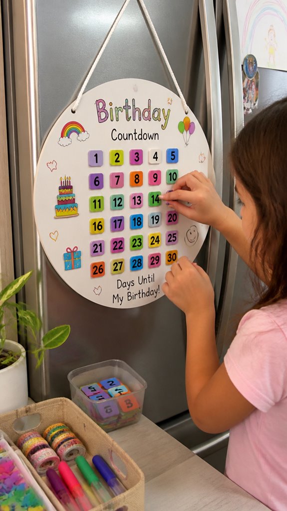 magnetic reusable countdown calendar