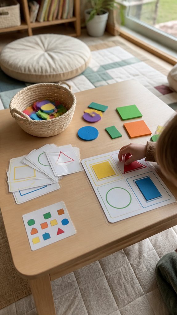 matching colors and shapes