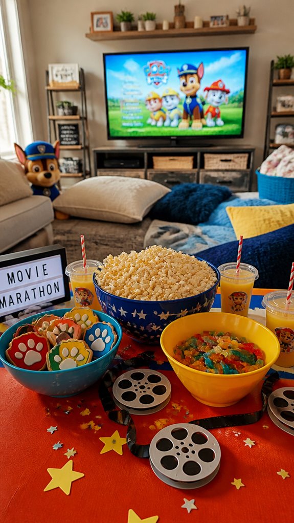 movie night with themed snacks