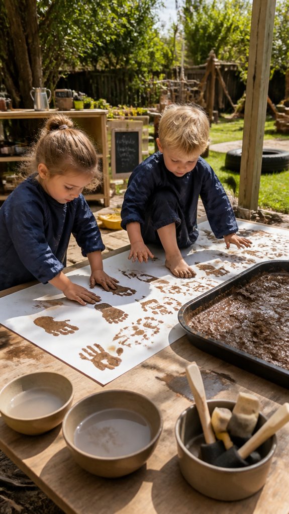 mud prints foster sensory development