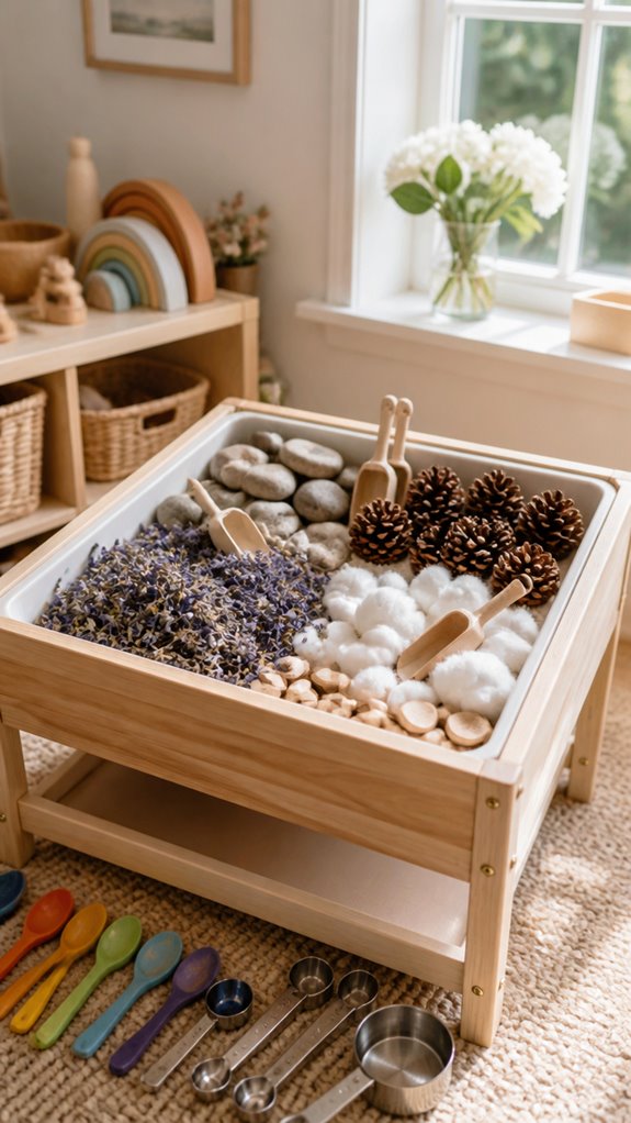 natural textures for calming sensory exploration