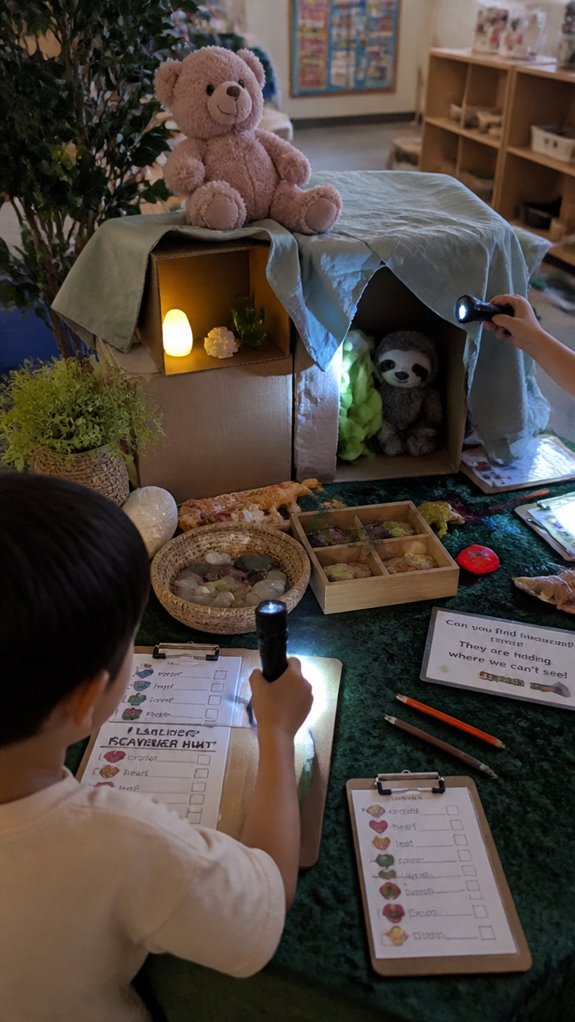 nighttime camping treasure hunt