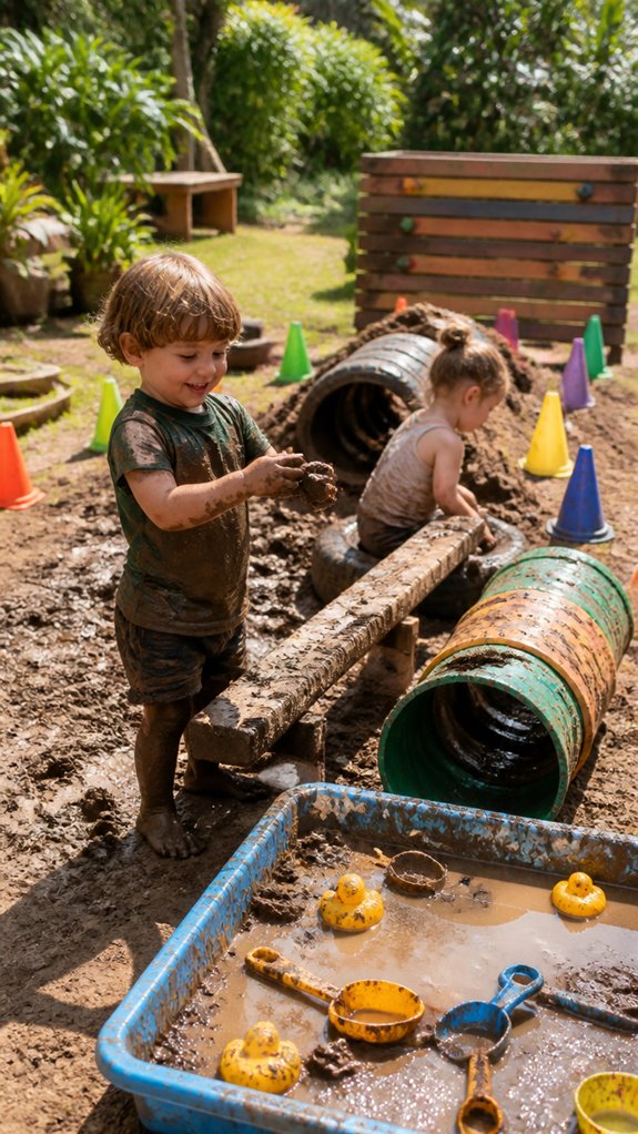 outdoor muddy obstacle adventure