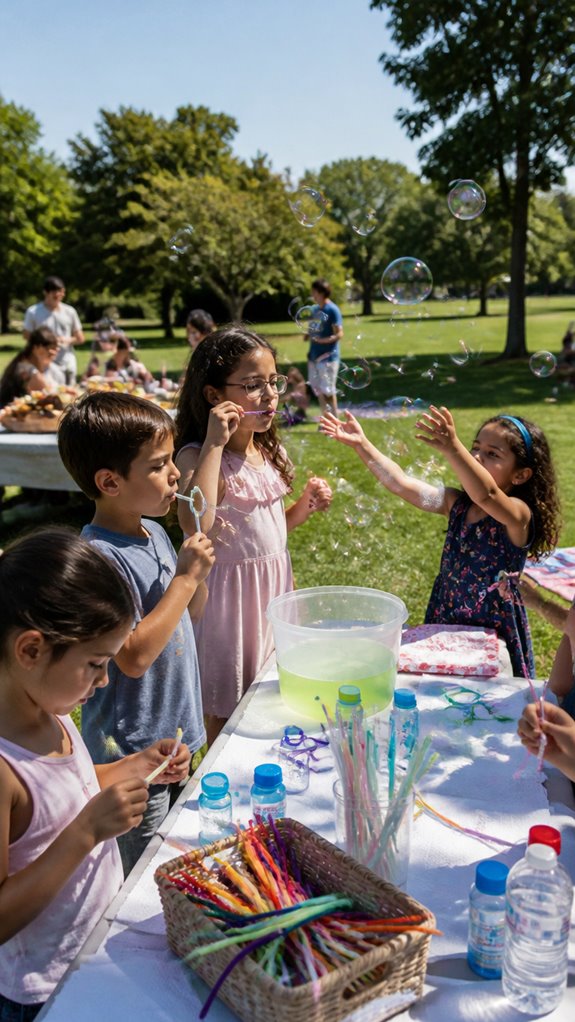 outdoor picnic bubble contest