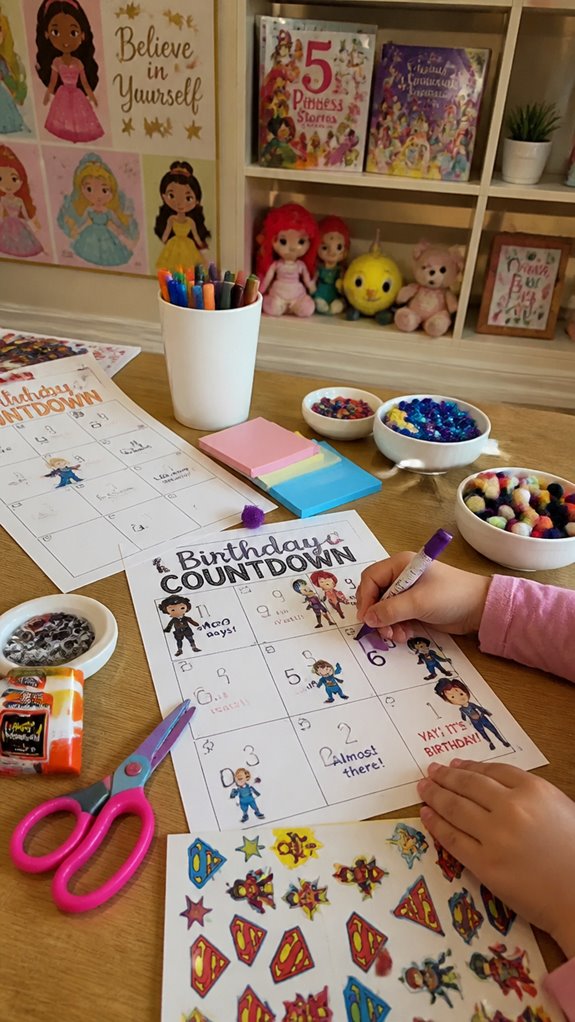 personalized themed countdown crafts