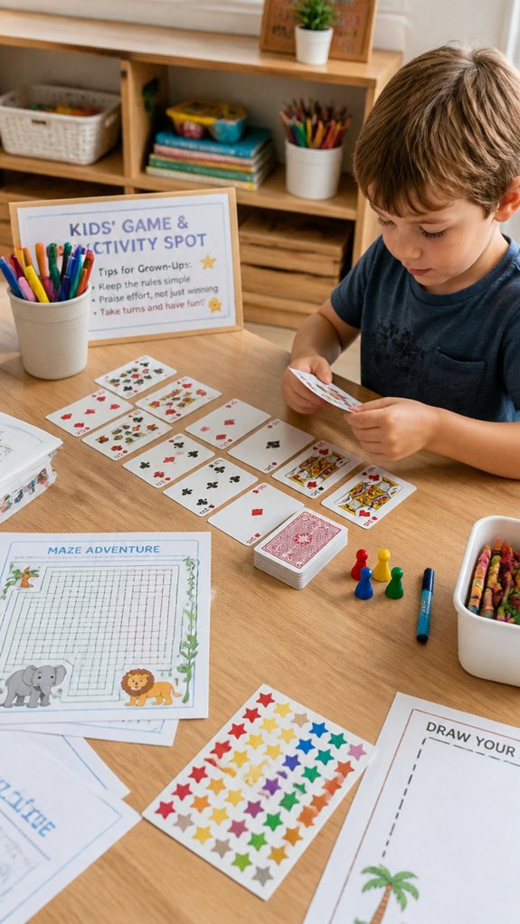 quiet kids activity station