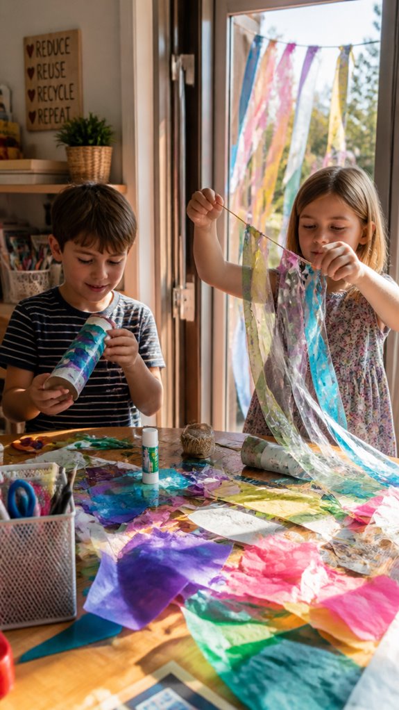 recycled colorful wind decorations
