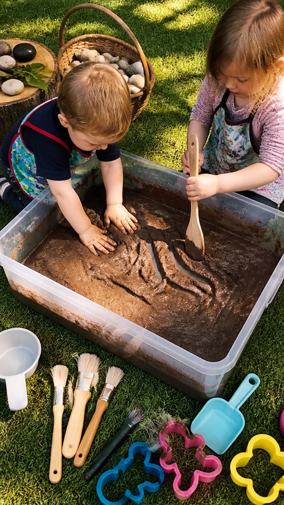 safe toddler mud play