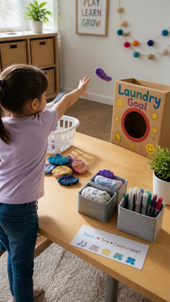 sock tossing fun activity