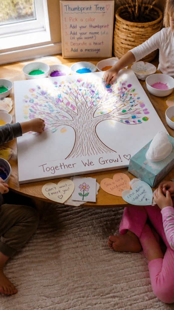 thumbprint message collage keepsake