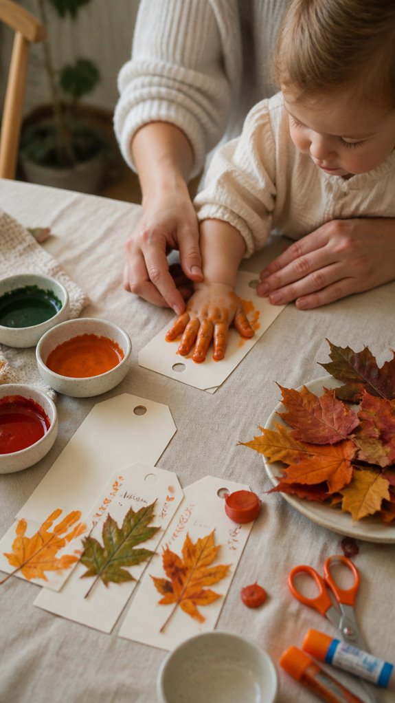 toddler handprint leaf keepsake